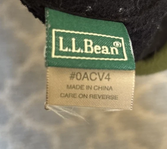 LL Bean Flame Pattern Gorro Polar Gorra Verde/Negro Niños Mediano Foto 3 de 4