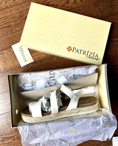 Patrizia by Spring Step Womens Kalissa White Thong Espadrilles Shoes Size 8 NWT - Picture 4 of 9