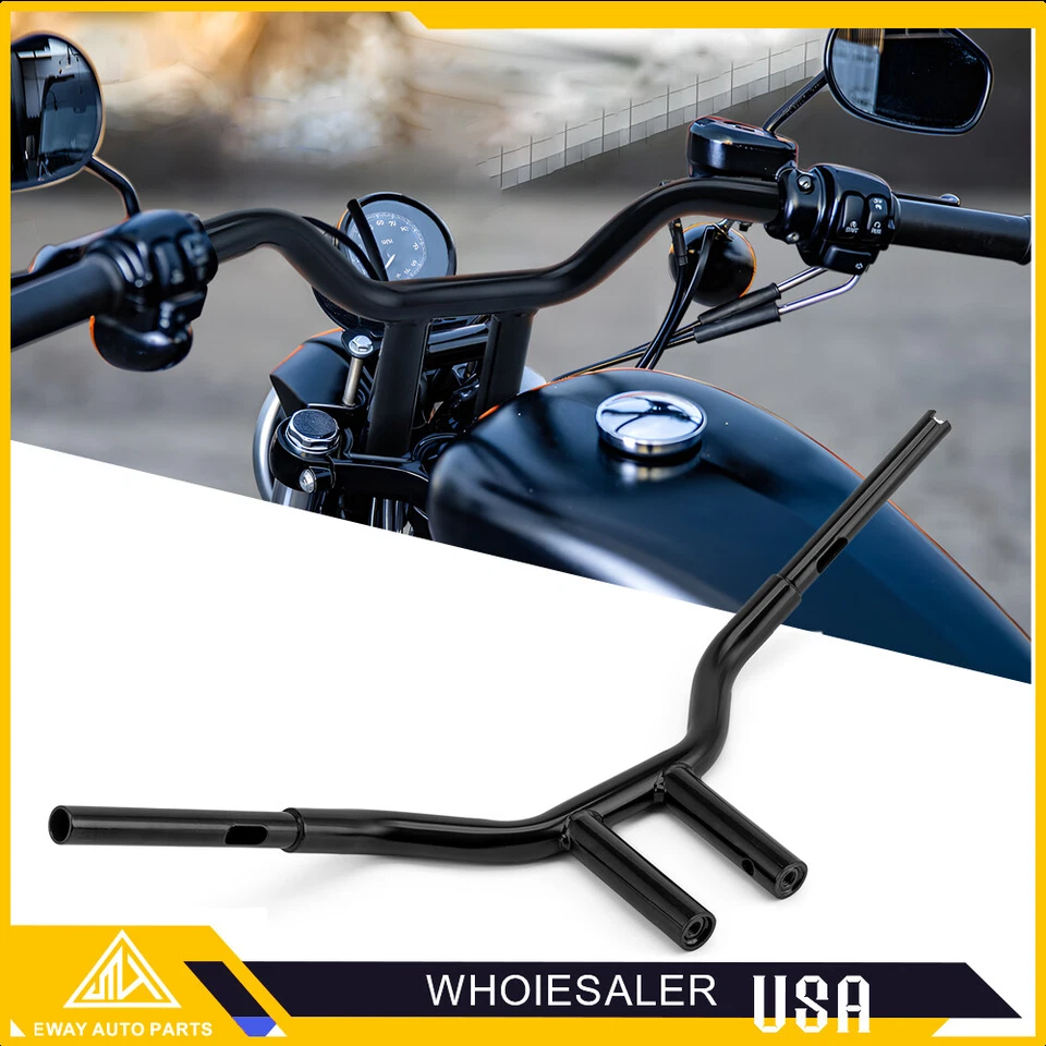 10" MX-T Bars Handlebar For Harley Softail Super Glide Sportster Dyna Low Rider - Изображение 2 из 4