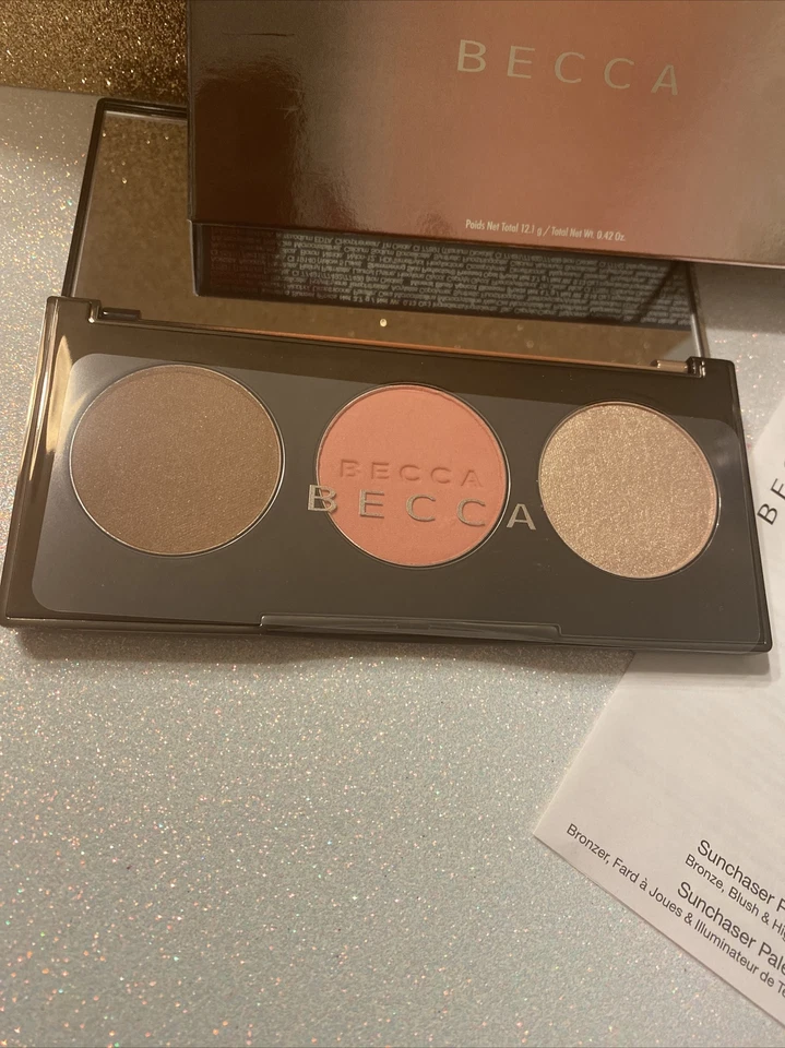 Becca Sunchaser Bronzer, Blush & Highlight Palette Full Size New - Image 2 of 3
