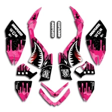 Pink Savage Camo Racing Graphics kit fits 06-08 Polaris Outlaw 450 525