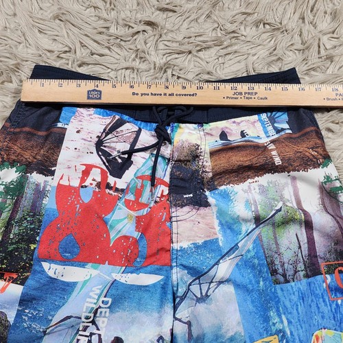 Nautica 83 Swim Trunks Men's Sizes 32 Blue Red Bathing Suit Board Shorts - Picture 4 of 10