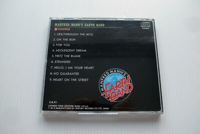 Manfred Mann's Earth Band ‎– Chance JAPAN 1990 Near Mint CD CECC