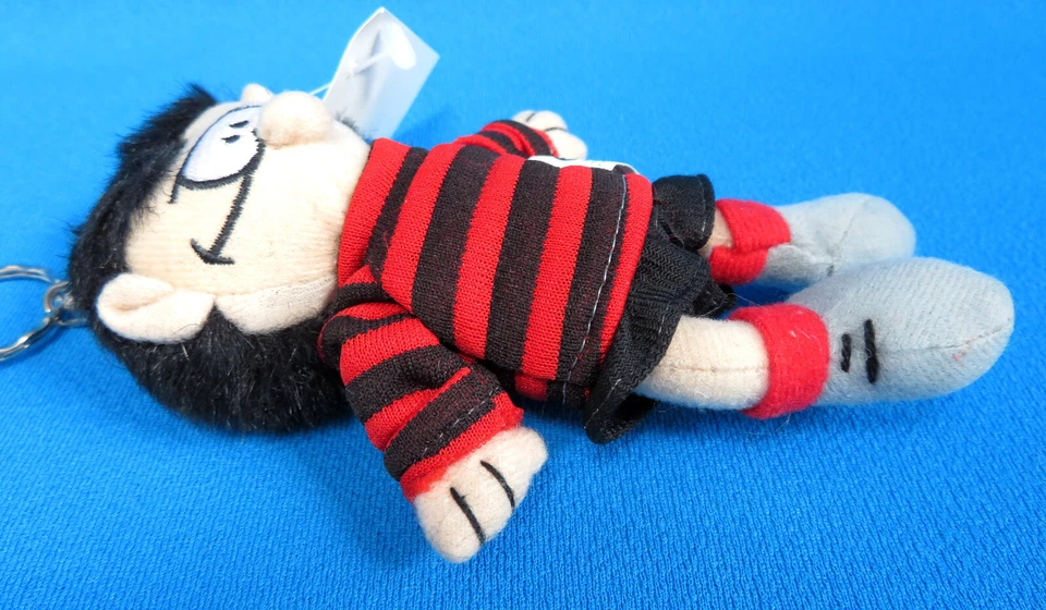DENNIS THE MENACE * GNASHER soft toy METAL KEYRING official BEANO * NEW WITH TAG - Image 4 of 4