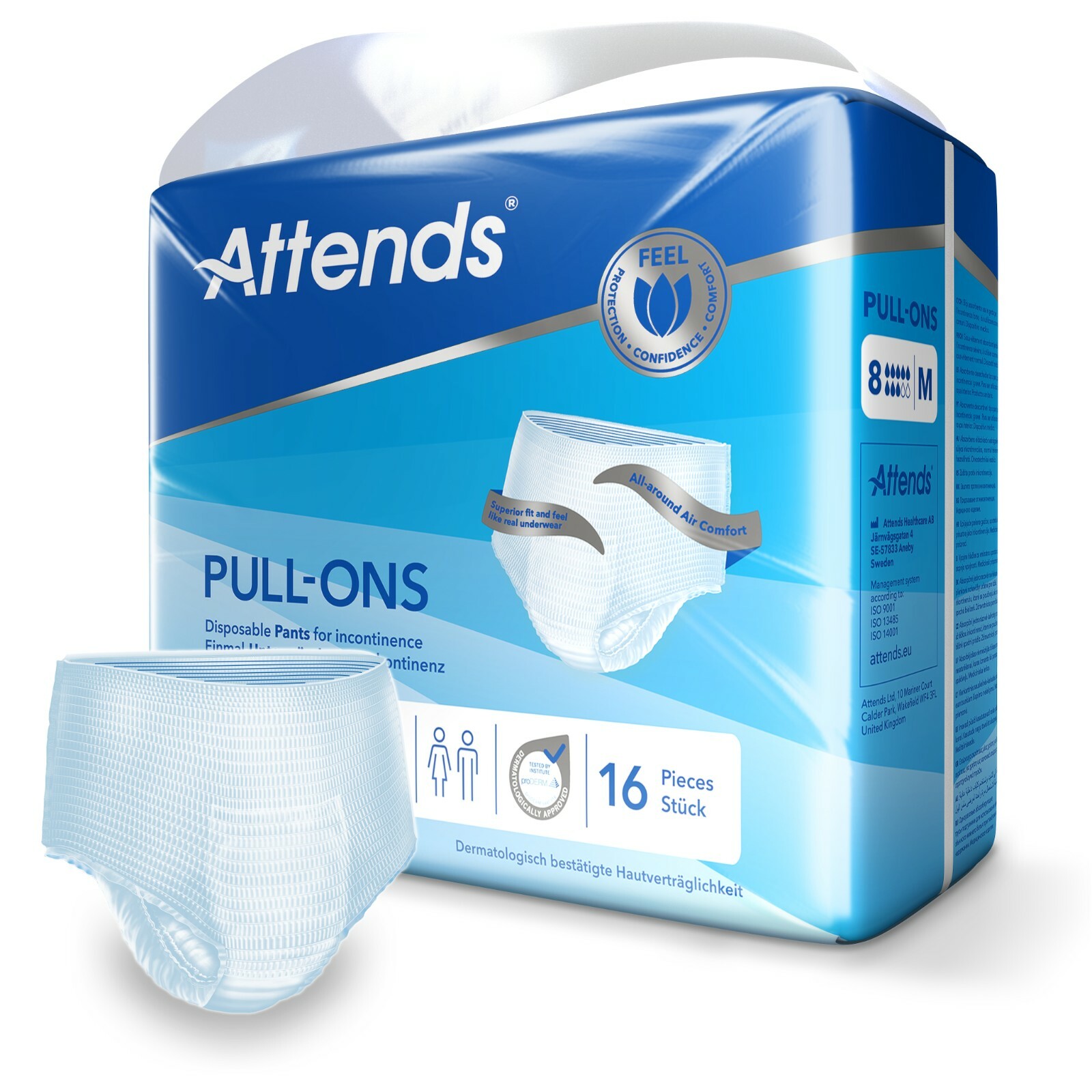 Attends Pull-Ons 8 Medium (1800Ml) 16 Pack - Image 4