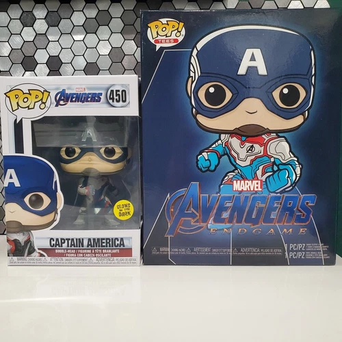 FUNKO POP! MARVEL Captain America #450 MCM Comic Con 2019 LE (Vaulted) GITD