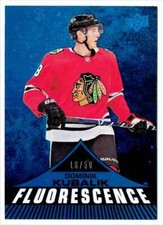 2019-20 UPPER DECK FLUORESCENCE BLUE DOMINIK KUBALIK 16/50 CHICAGO BLACKHAWKS