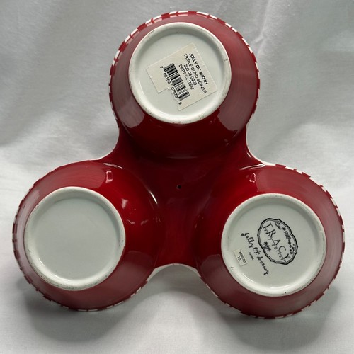 Tracy Jolly Ol’ Snowy 3 Section Snowman Candy Appetizer Dish Decor Christmas - Picture 11 of 17