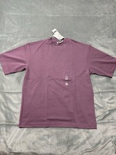Size XL Uniqlo AIRism Purple Short Sleeve Light Weight Crew Neck T-Shirt NWT