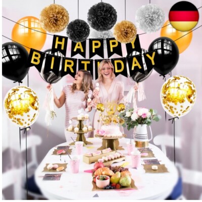 30. Geburtstag Deko-Set – Goldene Konfetti-Girlande, Sternen-Deko, 3 Meter, Für Party & Jubiläum