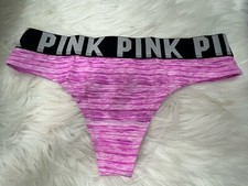 Victorias Secret Pink Thong Panty Nwt Rose Red Size M
