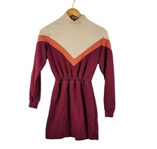 Bershka Retro colorblock sweatshirt dress woman's size Xl