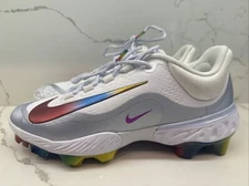 Nike Alpha Huarache Elite 4 Low MCS White Hyper Violet FQ7724 106 Men’s Sz 11.5