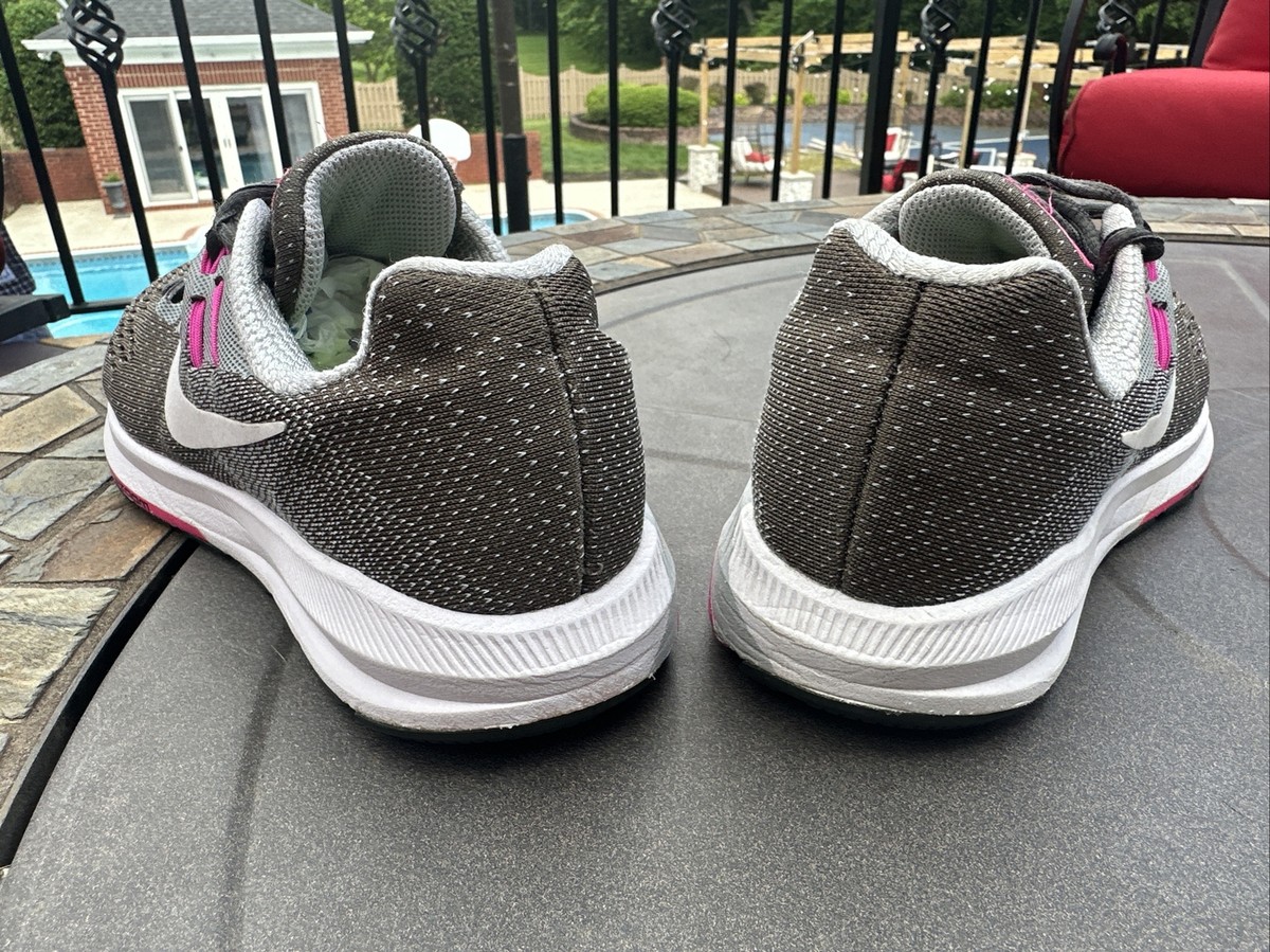 NIKE Air Zoom Structure 19 Grey Fuchsia Running 806584-005