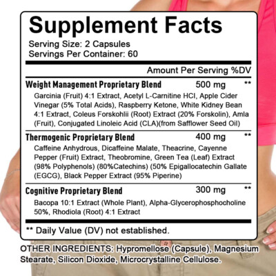 Thermogenic Burner Weight Loss & Metabolism, Appetite Suppressant, Energy |  eBay