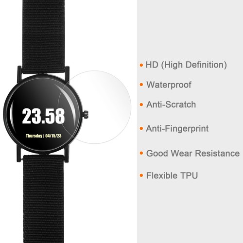 6 szt. Szkło do zegarka Ochraniacze ekranu 31mm TPU Okrągły Smartwatch Ekran Ochrona - Zdjęcie 4 z 6