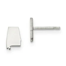 BRAND NEW 925 Sterling Silver Alabama State Push Back Earrings Model: XNE50SS-AL
