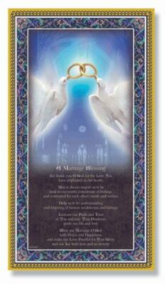 A Marriage Blessing - Gold Foil Plaque (5'' x 9'')