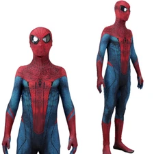 Upgraded Amazing Spiderman Jumpsuit Cosplay Zentai Costume Bodysuit Halloween US