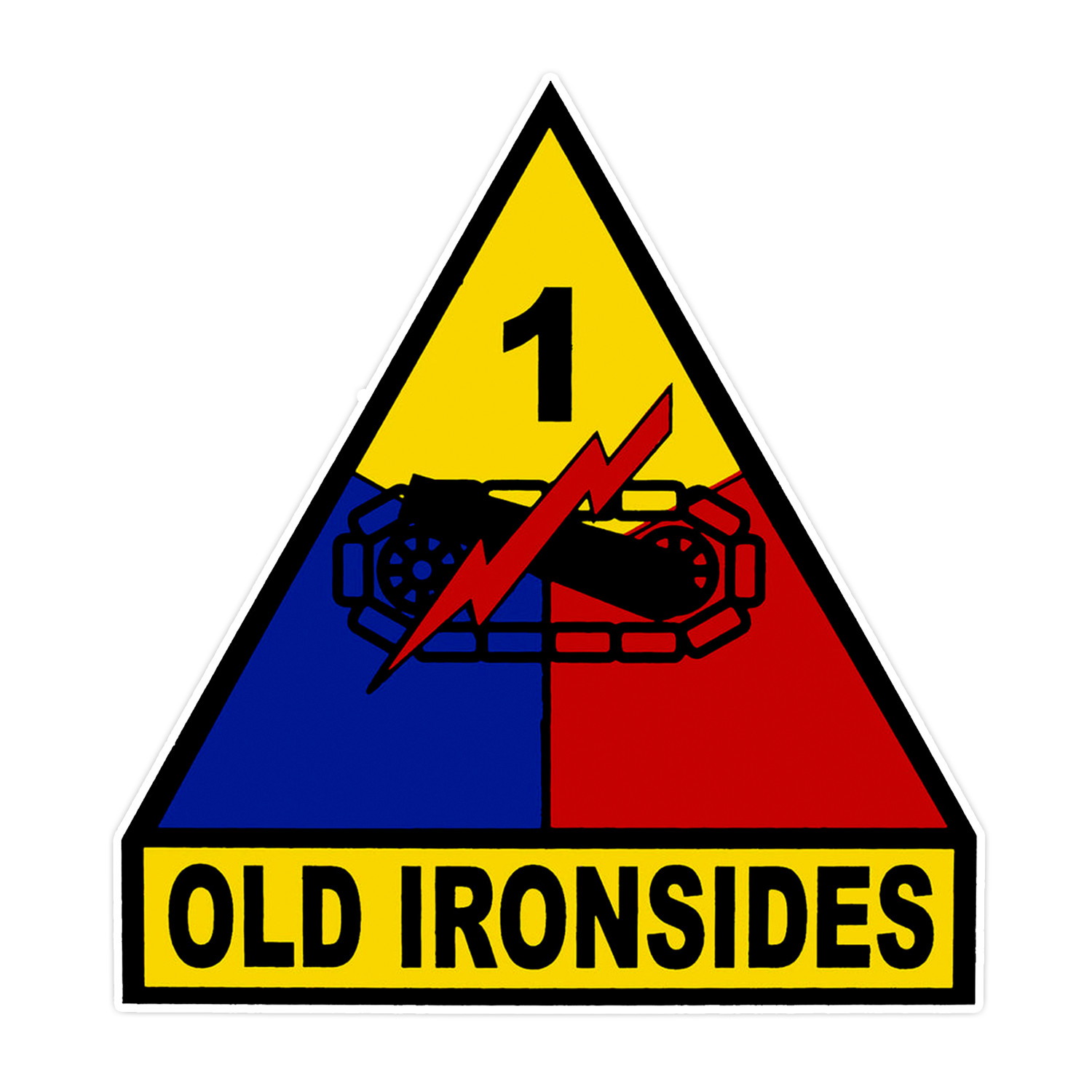 1st Armored Division (Old Ironsides) Bumper Sticker Vinyl Soldier Decal 5"