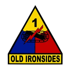 1st Armored Division (Old Ironsides) Bumper Sticker Vinyl Soldier Decal 5"