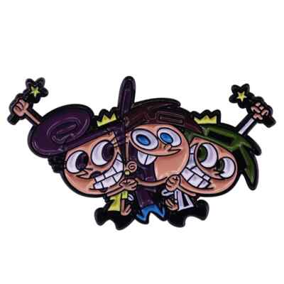 The Fairly OddParents Cartoon Wanda Cosmo Timmy Characters Enamel Metal Pin
