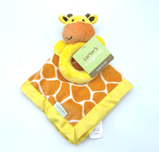 Carter s Snuggle Me Orange Giraffe Blankie Rattle Security Blanket Baby w/ Tag