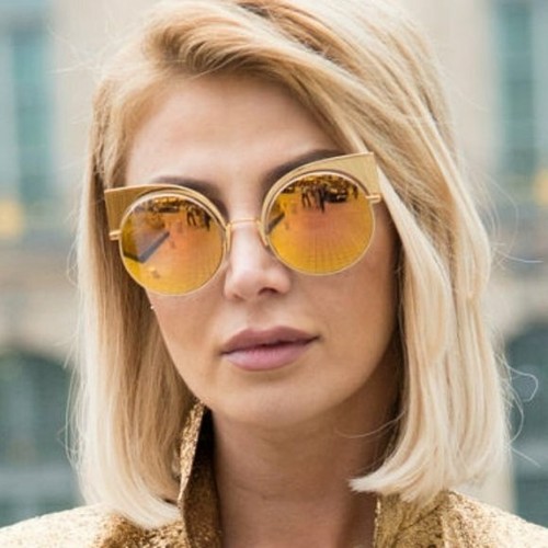 AUTÉNTICAS GAFAS DE SOL FENDI FF METAL BRILLO ROSA OJO GATO ESPEJADO NUEVAS EN CAJA | eBay