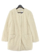 Elizabeth And James Women's Coat M Cream 100% Polyester Overcoat