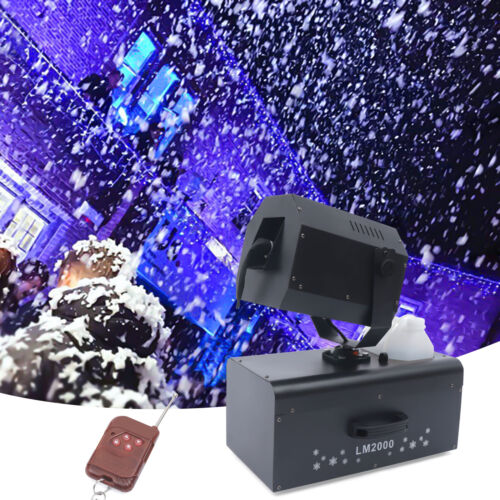 Macchina da neve 2000 W 110 V LED palco DJ macchina fiocco di neve decorazione festa di Natale con telecomando - Foto 5 di 13