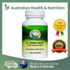 NATURE'S SUNSHINE ST JOHN'S WORT & PASSIONFLOWER 100C + FREE SAME DAY POST
