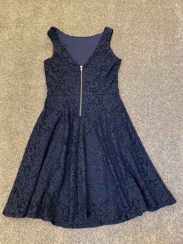 NWT Speechless Womens New Navy Sleeveless Back Zip Stretch Dress Size S Small - 第 5/12 張圖片