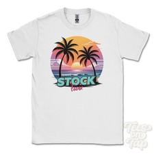 T-SHIRT STOCK ESSEX - Retro stile Miami divertente parodia estiva UK