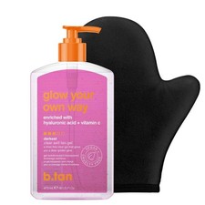 b.tan Best Clear Self Tanning Gel Kit  16 Fl Oz Pack of 1 , Dark with Mitt