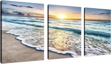 3x 5D Diamond Painting Gro&szlig;es XXL Diamant Painting Bilder je 30x40cm Strand