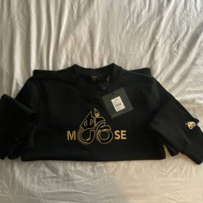 Moose Knuckles Gold Collection Snake Crew Sweatshirt Black XS Long Sleeve