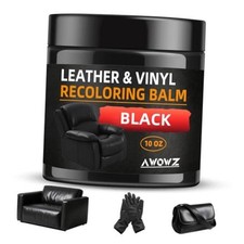 Leather Recoloring Balm - Scratch Repair  Color Restore Kit for 10 OZ Black