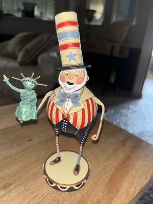 Collectibe RARE Lori Mitchell Patriotic Pete W Statue Of Liberty Uncle Sam