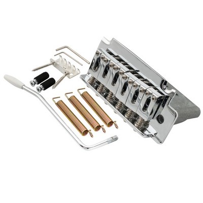 Musiclily Pro Chrome 52.5mm 2-Point Short Block Guitar Tremolo Bridge For Squier