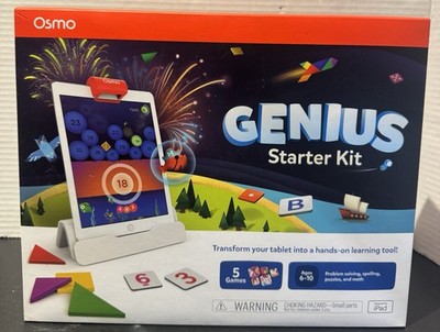 Osmo -Genius Starter Kit for iPad - 5 Learning Games Ages 6-10 NEW