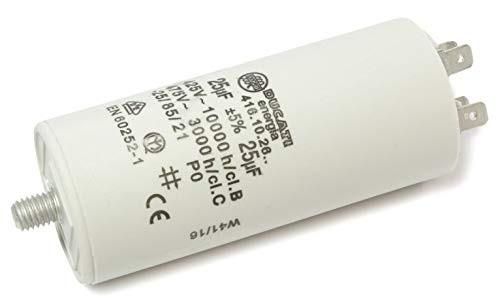 Condensateur de démarrage 25uF DUCATI haute tension 475V avec mise à la terre