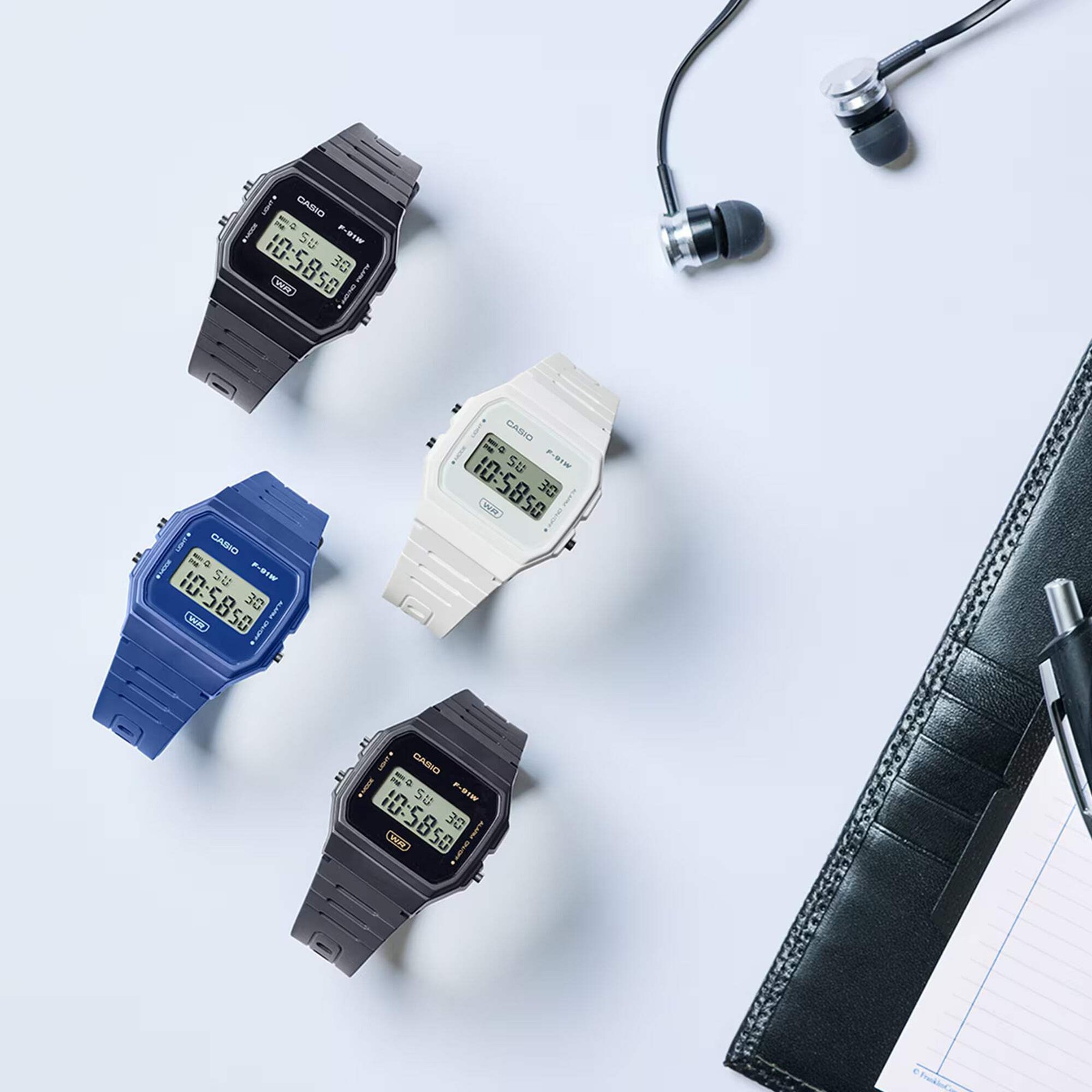 CASIO F91WB-8A F-91WB-8A POP GREY DIGITAL WATCH
