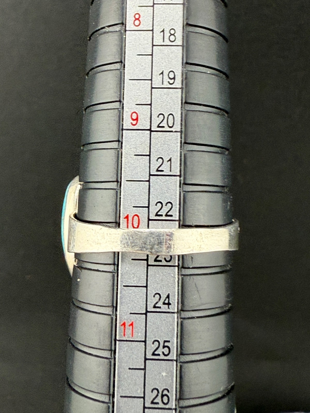 Turquoise Sterling Silver Ring Signed Turquoise N… - image 8