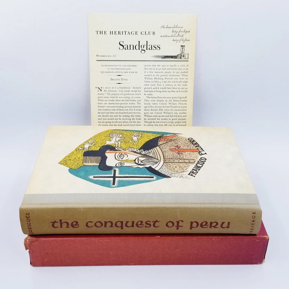 Conquest of Peru by William Prescott – 1957 Heritage Press – Slipcase/Newsletter - Image 2 of 4