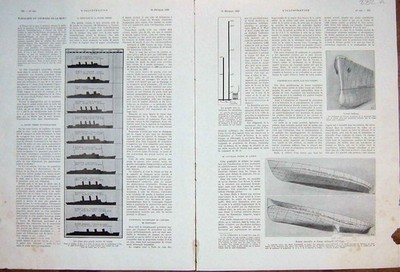 Original alter Vintage Druck Fliegerschiff Marine Bearn Marine Pilot Luftschiff 1932
