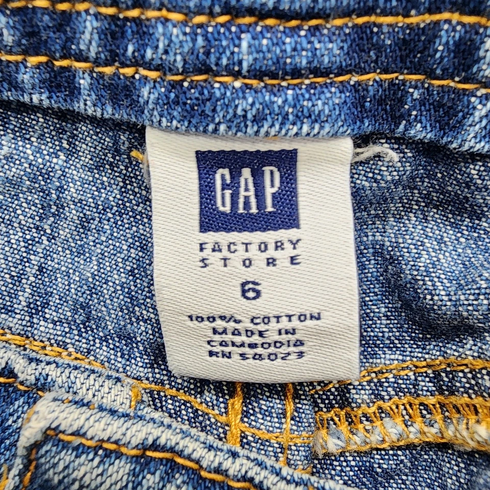 Falda Vintage Y2K GAP Mujer 6 Azul Denim Lápiz Mini Informal Academia Clásica Foto 4 de 4