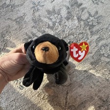 Ty Beanie Babies Blackie Bear Plush Toy 1993 Original Retired with Tags