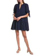 English Factory Gingham Tiered Mini Dress Women's