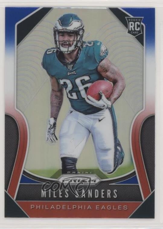 2019 Panini Prizm Rookies Red White & Blue Prizm Miles Sanders #326 5u3