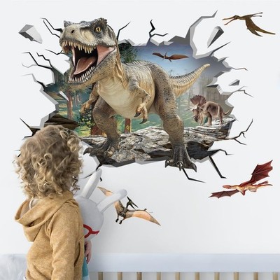 Große Dinosaurier-Wandaufkleber zum Abziehen und Aufkleben, 